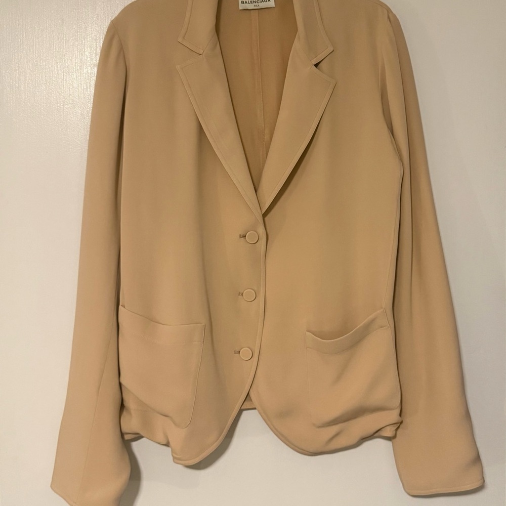 Balenciaga Silk Women's Light Pink Blazer